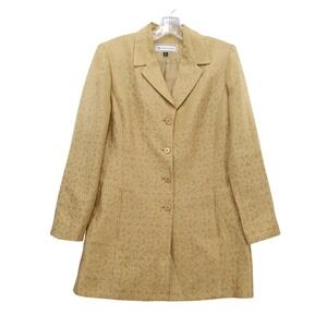 Travis Ayers Silk Linen Blend Brocade Blazer Jacket Size 6‎